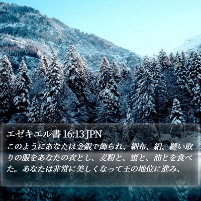 エゼキエル書 16:13 JPN Bible Verse Image