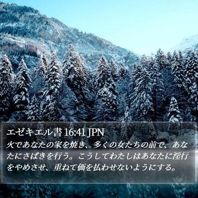 エゼキエル書 16:41 JPN Bible Verse Image