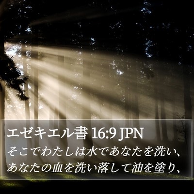 エゼキエル書 16:9 JPN Bible Verse Image