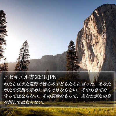 エゼキエル書 20:18 JPN Bible Verse Image