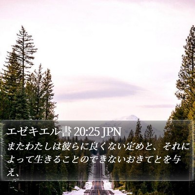 エゼキエル書 20:25 JPN Bible Verse Image