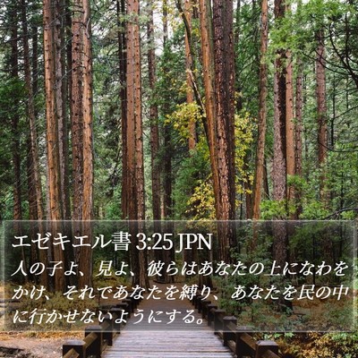 エゼキエル書 3:25 JPN Bible Verse Image
