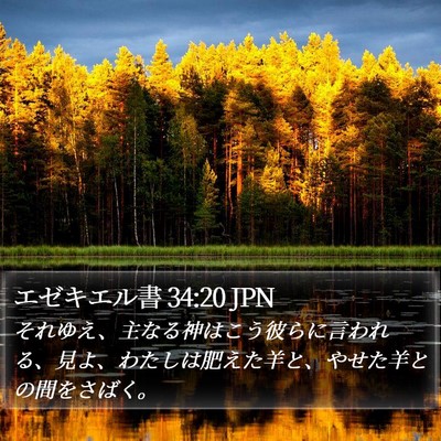 エゼキエル書 34:20 JPN Bible Verse Image