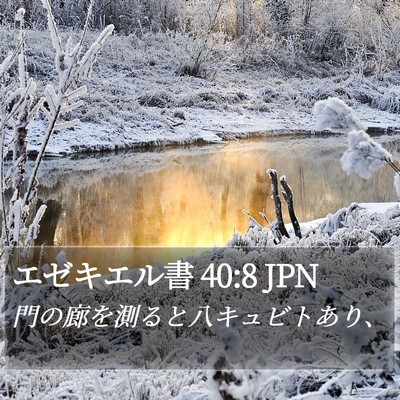 エゼキエル書 40:8 JPN Bible Verse Image