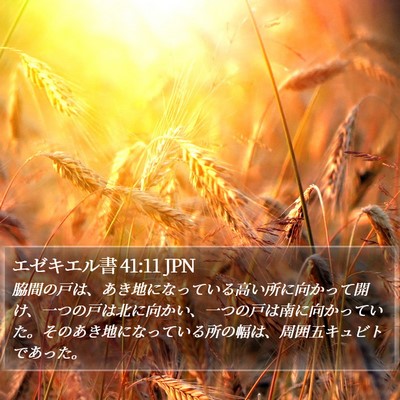 エゼキエル書 41:11 JPN Bible Verse Image