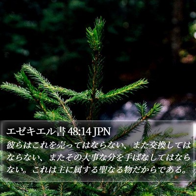 エゼキエル書 48:14 JPN Bible Verse Image