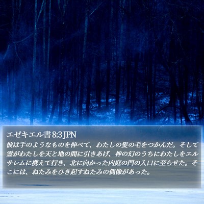 エゼキエル書 8:3 JPN Bible Verse Image