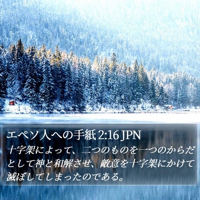 エペソ人への手紙 2:16 JPN Bible Verse Image
