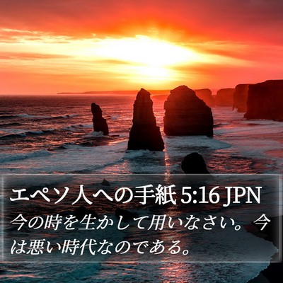エペソ人への手紙 5:16 JPN Bible Verse Image