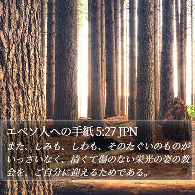 エペソ人への手紙 5:27 JPN Bible Verse Image