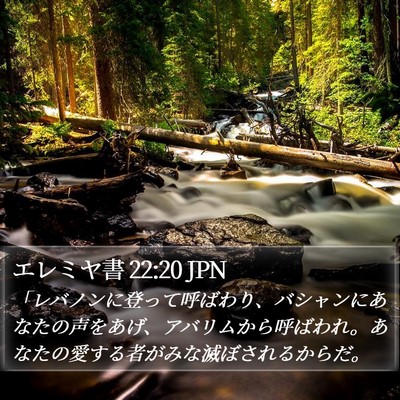 エレミヤ書 22:20 JPN Bible Verse Image