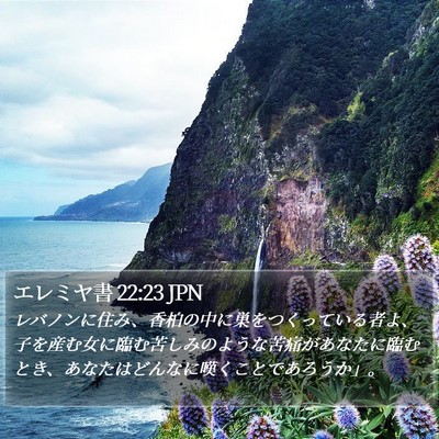 エレミヤ書 22:23 JPN Bible Verse Image