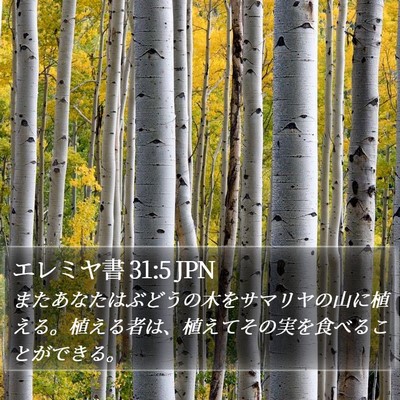 エレミヤ書 31:5 JPN Bible Verse Image