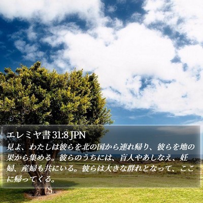 エレミヤ書 31:8 JPN Bible Verse Image