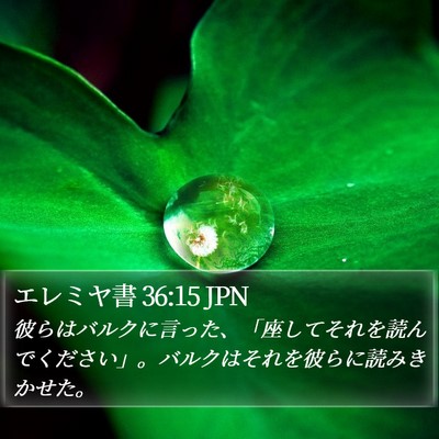 エレミヤ書 36:15 JPN Bible Verse Image