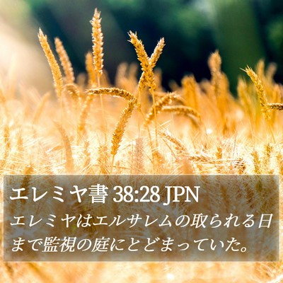 エレミヤ書 38:28 JPN Bible Verse Image
