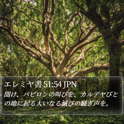 エレミヤ書 51:54 JPN Bible Verse Image