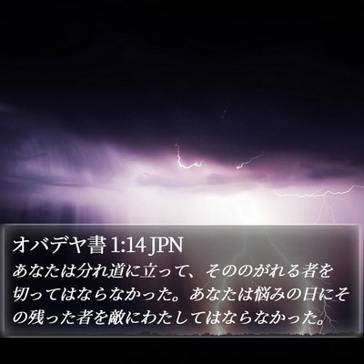 オバデヤ書 1:14 JPN Bible Verse Image