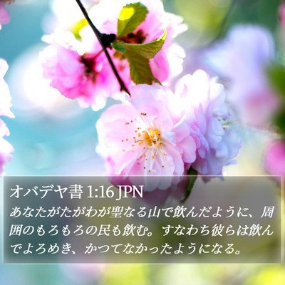 オバデヤ書 1:16 JPN Bible Verse Image