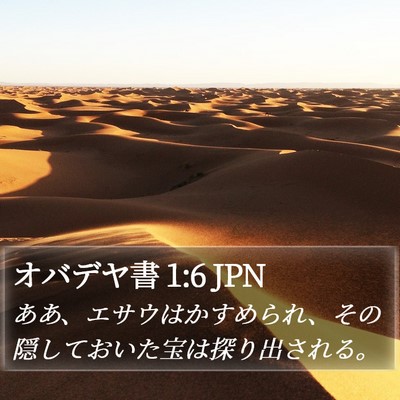 オバデヤ書 1:6 JPN Bible Verse Image