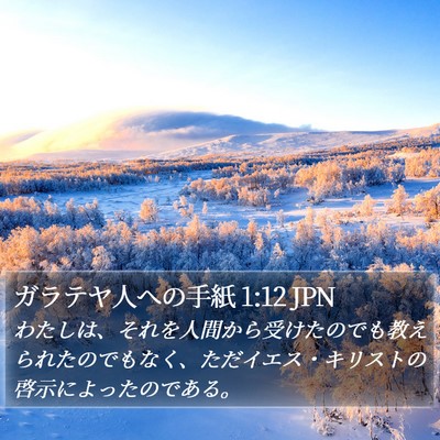 ガラテヤ人への手紙 1:12 JPN Bible Verse Image