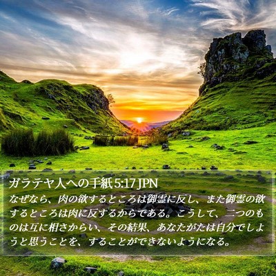 ガラテヤ人への手紙 5:17 JPN Bible Verse Image