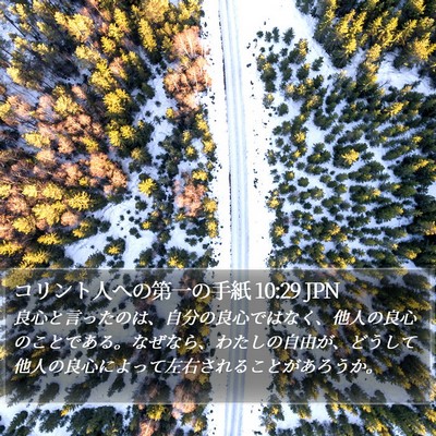コリント人への第一の手紙 10:29 JPN Bible Verse Image