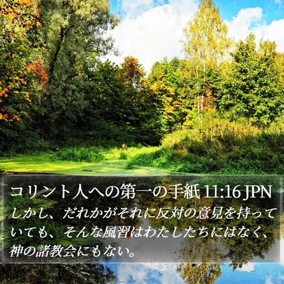 コリント人への第一の手紙 11:16 JPN Bible Verse Image