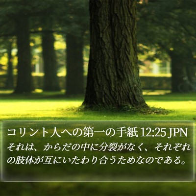 コリント人への第一の手紙 12:25 JPN Bible Verse Image