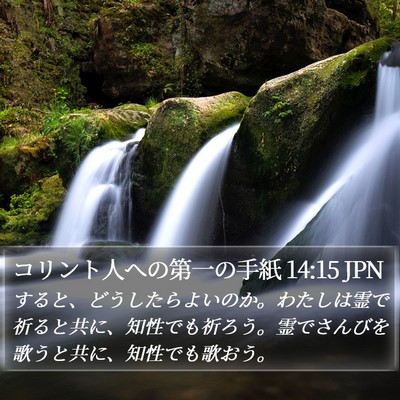 コリント人への第一の手紙 14:15 JPN Bible Verse Image