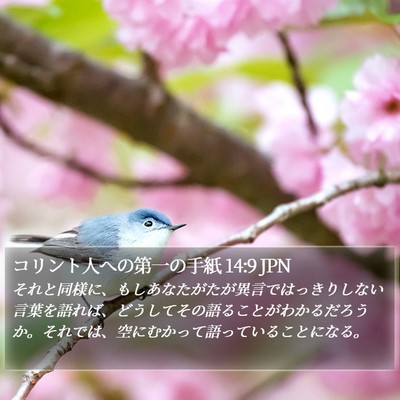 コリント人への第一の手紙 14:9 JPN Bible Verse Image