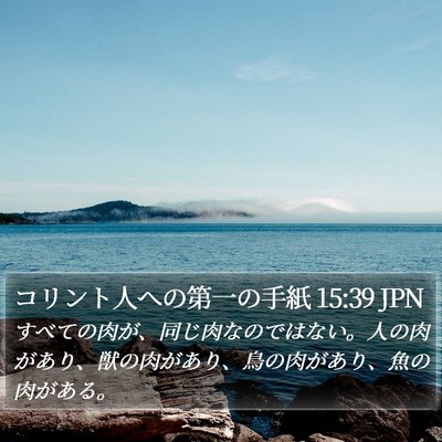 コリント人への第一の手紙 15:39 JPN Bible Verse Image