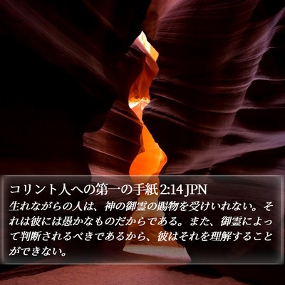 コリント人への第一の手紙 2:14 JPN Bible Verse Image