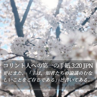 コリント人への第一の手紙 3:20 JPN Bible Verse Image