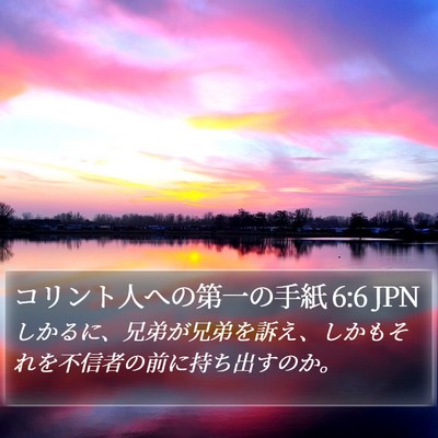 コリント人への第一の手紙 6:6 JPN Bible Verse Image