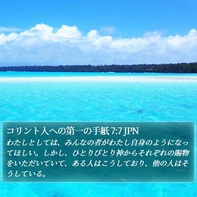 コリント人への第一の手紙 7:7 JPN Bible Verse Image