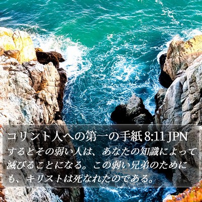 コリント人への第一の手紙 8:11 JPN Bible Verse Image