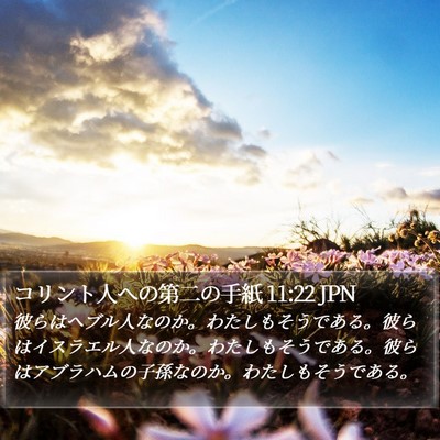 コリント人への第二の手紙 11:22 JPN Bible Verse Image