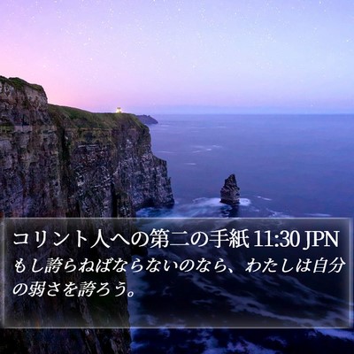 コリント人への第二の手紙 11:30 JPN Bible Verse Image