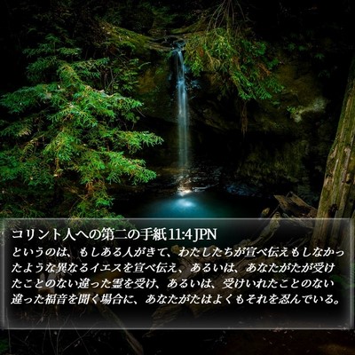 コリント人への第二の手紙 11:4 JPN Bible Verse Image