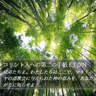 コリント人への第二の手紙 8:1 JPN Bible Verse Image