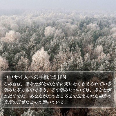 コロサイ人への手紙 1:5 JPN Bible Verse Image