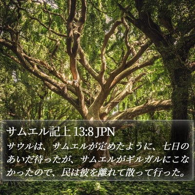 サムエル記上 13:8 JPN Bible Verse Image