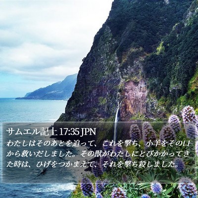 サムエル記上 17:35 JPN Bible Verse Image