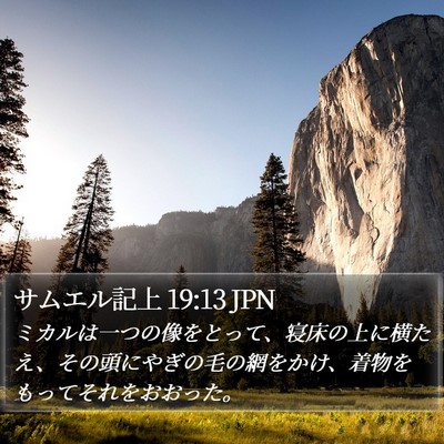 サムエル記上 19:13 JPN Bible Verse Image