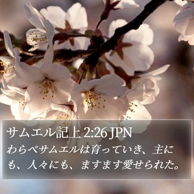 サムエル記上 2:26 JPN Bible Verse Image