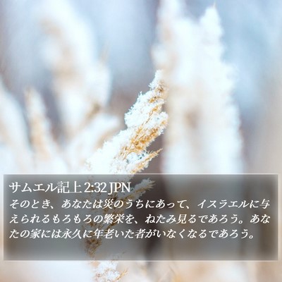 サムエル記上 2:32 JPN Bible Verse Image