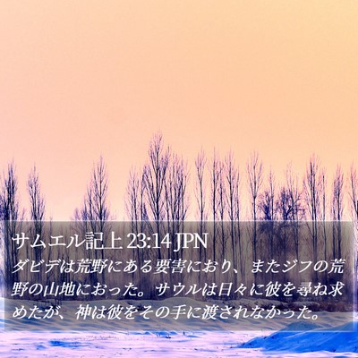サムエル記上 23:14 JPN Bible Verse Image