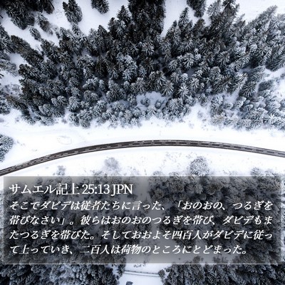 サムエル記上 25:13 JPN Bible Verse Image