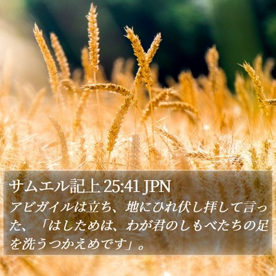 サムエル記上 25:41 JPN Bible Verse Image